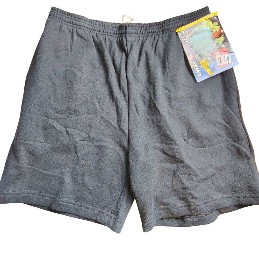 VTG 1992 Hanes Joe Montana Sweat Shorts L Black NWT Roomier Fit dead stock 90s